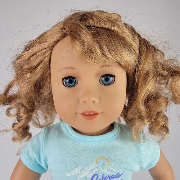 American Girl Other - American Girl Courtney Moore 18 Inch Doll 1980s Historical Meet Outfit Pierced